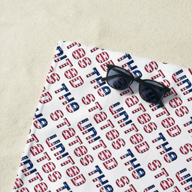 USA - Vereinigte Staaten - amerikanische Flaggenty Strandtuch (Beispiel)