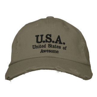 USA ( Vereinigte Staaten von Awesome) von JHT Bestickte Baseballkappe