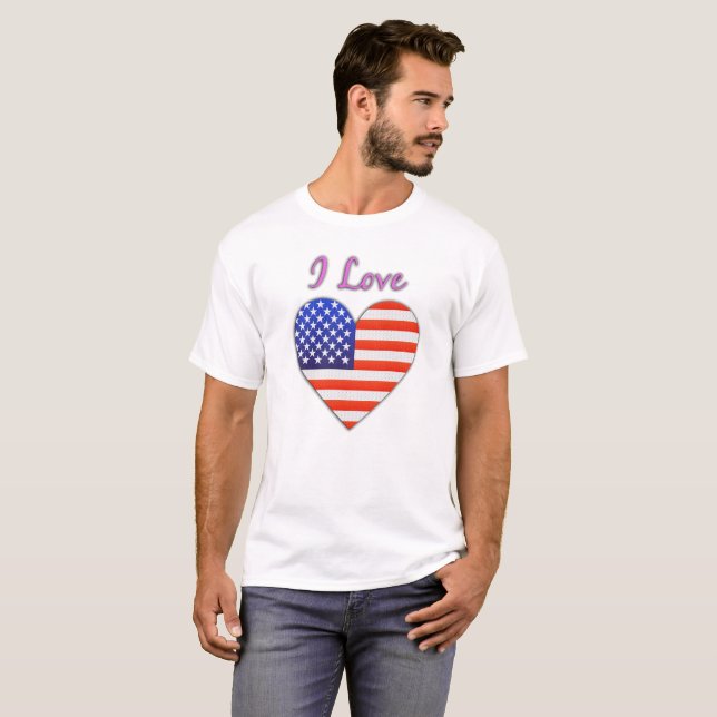USA - Vereinigter Staat Amerika T-Shirt (Vorne ganz)