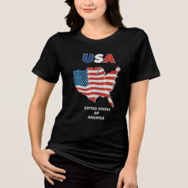 USA - Vereinigter Staat Amerika Tri-Blend Shirt
