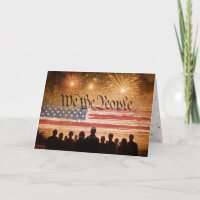 USA-Verfassung mit Flagge zum Geburtstag
