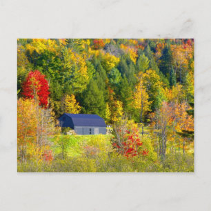 USA, Vermont. Herbstfoilage entlang der Autobahn 1 Postkarte