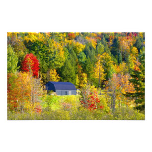 USA, Vermont. Herbstlaub entlang der Highway 100. Fotodruck