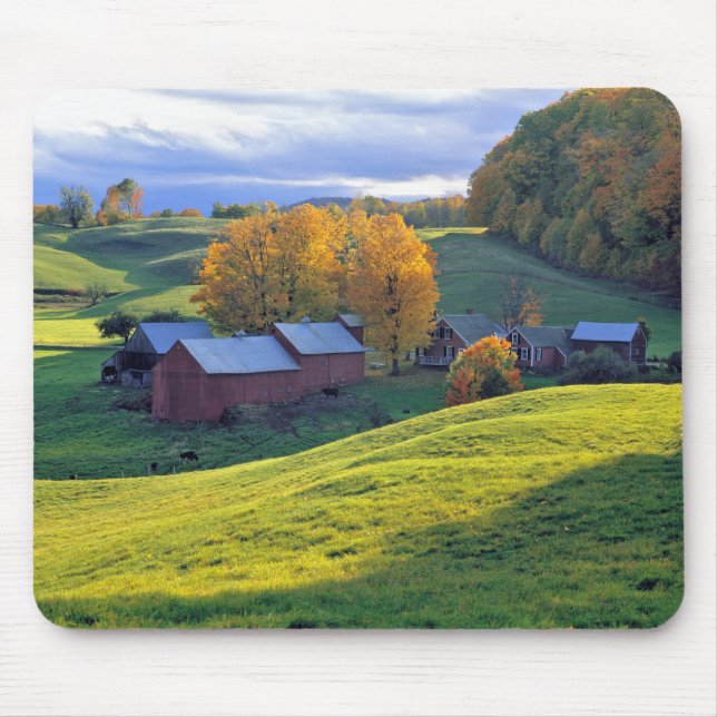 USA, Vermont, Jenne Bauernhof. Rollende grüne Mousepad (Vorne)