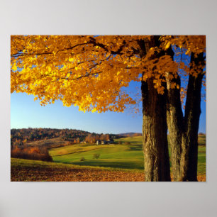 USA, Vermont. Landschafliche Farm in der Nähe von  Poster