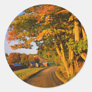 USA, Vermont, South Woodstock Runder Aufkleber