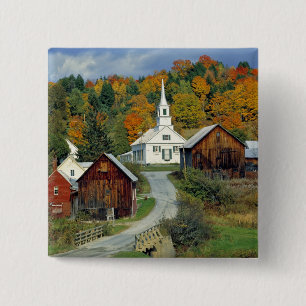 USA, Vermont, Waits River. Blattwerk Button