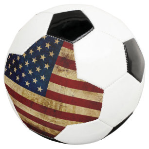 USA / verwahrloste Flagge Fußball