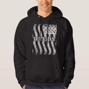 USA Veteran - weiß vintage vertikal Hoodie