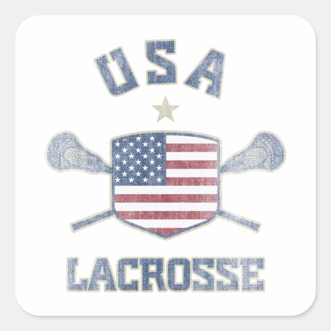 USA-Vintag Quadratischer Aufkleber (Vorderseite)