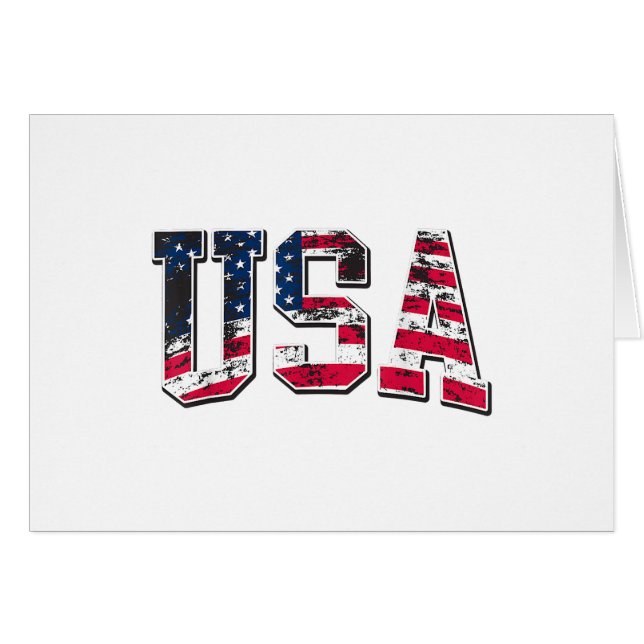 USA - Vintage amerikanische Flagge (Vorderseite (Horizontal))