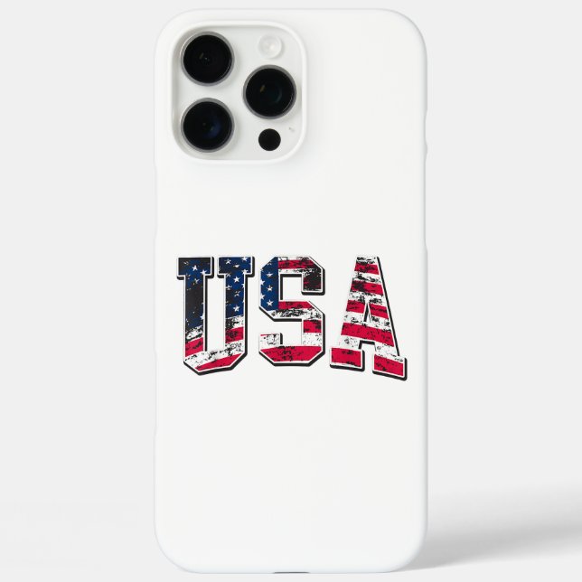 USA - Vintage amerikanische Flagge Case-Mate iPhone Hülle (Rückseite)