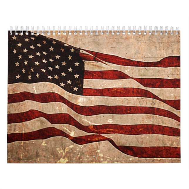 USA - Vintage amerikanische Flagge Kalender (Titelbild)