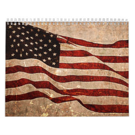 USA - Vintage amerikanische Flagge Kalender