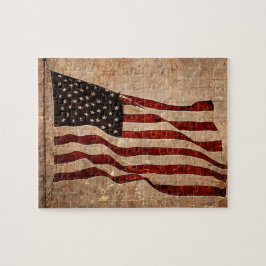 USA - Vintage amerikanische Flagge Puzzle