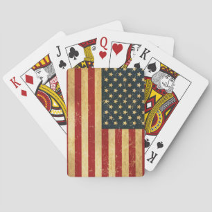 USA Vintage Grunge Flagge Spielkarten