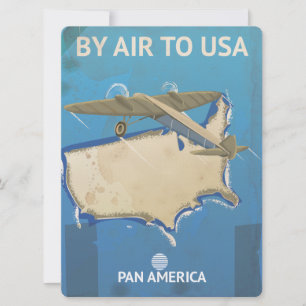 USA Vintage-Reiseposter Einladung