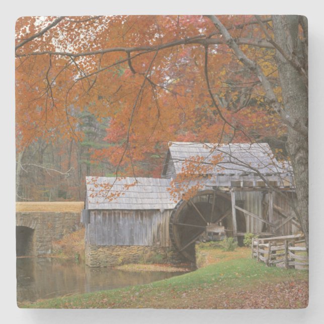 USA, Virginia, Blue Ridge Parkway, Herbst Steinuntersetzer (Vorderseite)