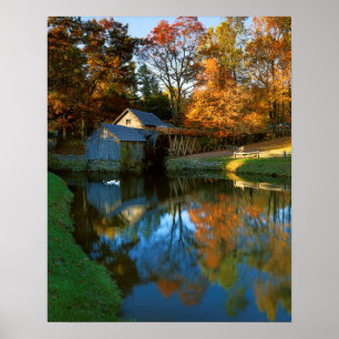 USA, Virginia, Blue Ridge Parkway, Mabry Mill Poster