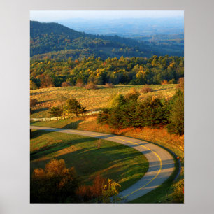 USA, Virginia, Patrick County, Die Blaue Kammlinie Poster