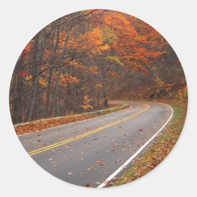 USA, Virginia, Shenandoah National Park, Skyline Runder Aufkleber (Vorderseite)
