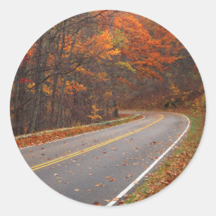 USA, Virginia, Shenandoah National Park, Skyline Runder Aufkleber