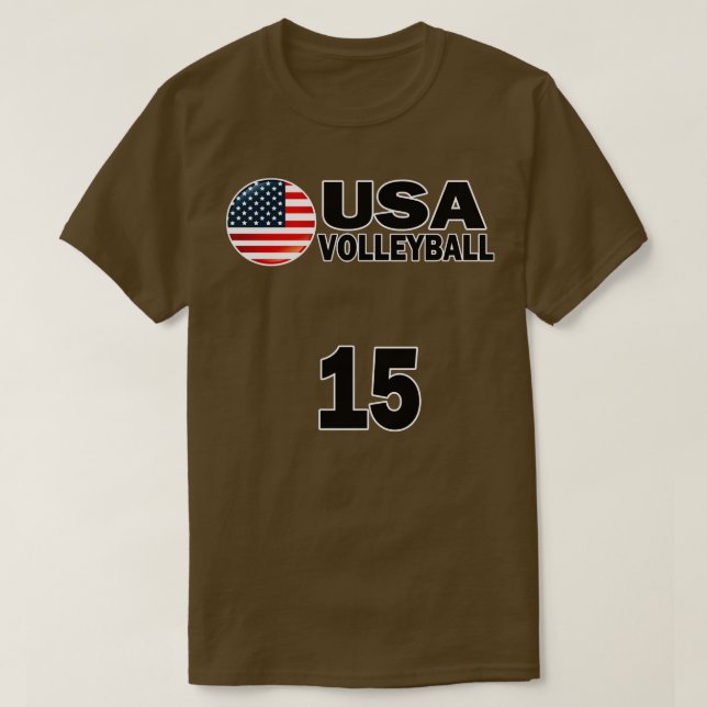 USA Volleyball 15 Tshirt Design (Design vorne)
