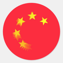 USA vs. CHINA / CHINA Runder Aufkleber