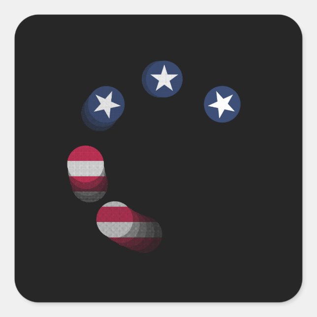 USA vs. CHINA / USA Quadratischer Aufkleber (Vorderseite)