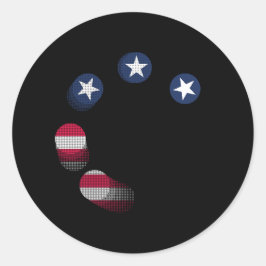 USA vs. CHINA / USA Runder Aufkleber