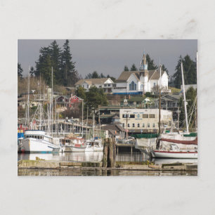 USA, Wa, Kitsap Peninsula. Scenic Town. Postkarte