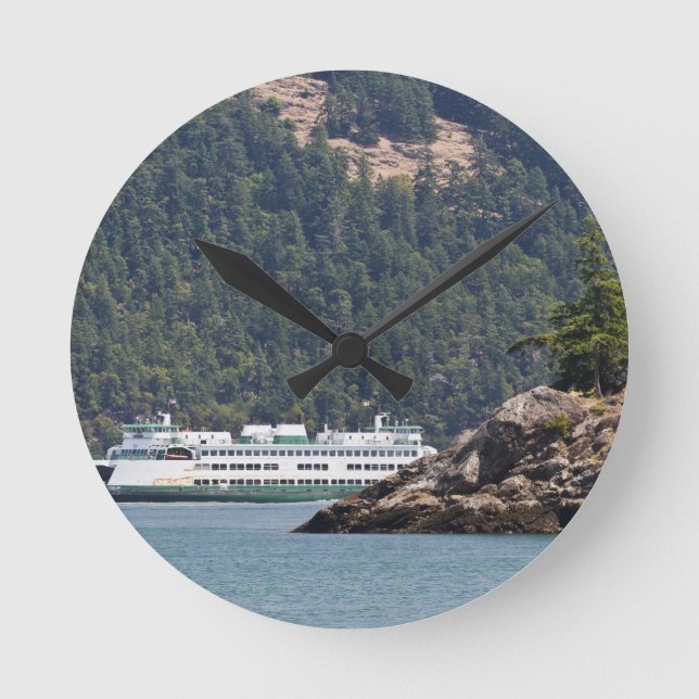 USA, WA.Washington Staat Ferries Runde Wanduhr (Vorderseite)