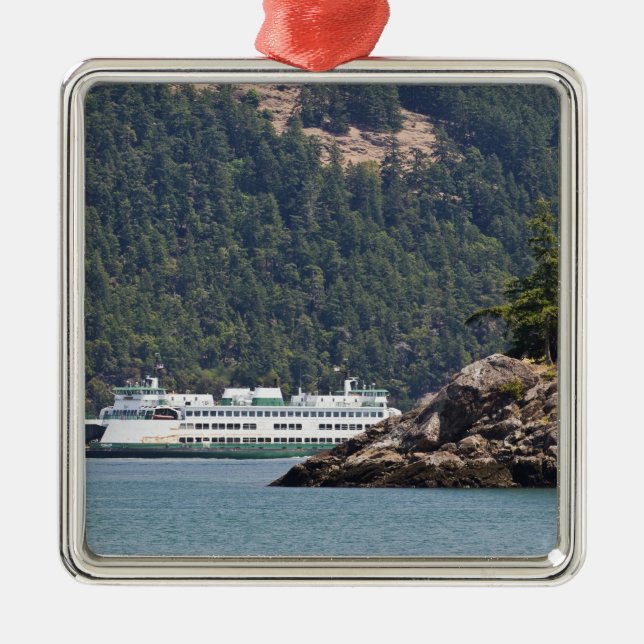 USA, WA Washington Staat Ferries Silbernes Ornament (Vorne)