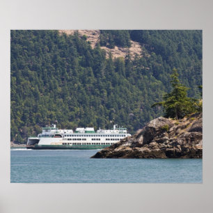 USA, WA. Washington State Ferries Poster