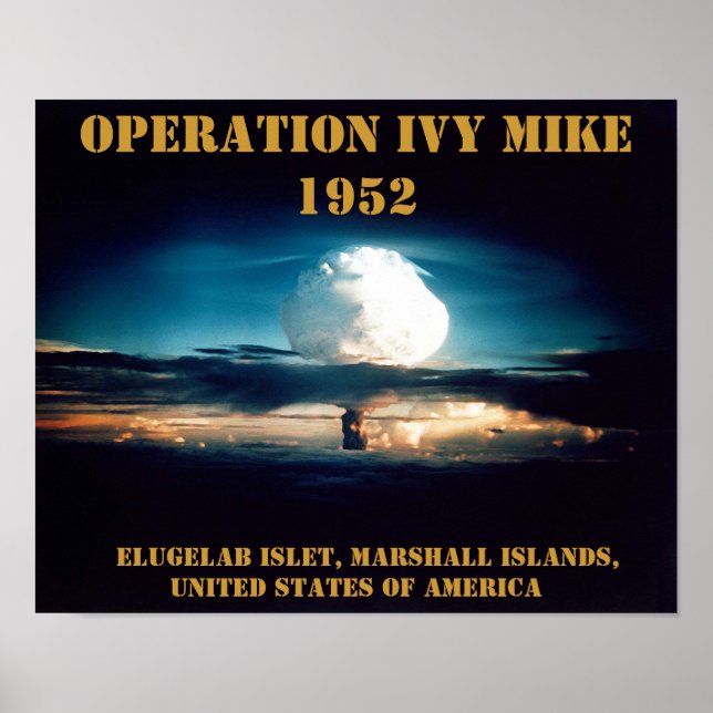 USA - Waffentests 1952 Poster (Vorne)