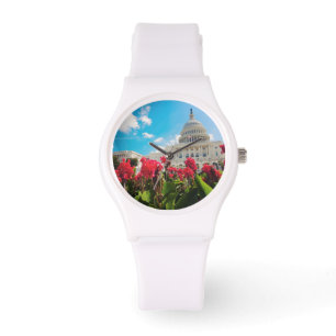 USA, Washington DC, Hauptstadt Gebäude Armbanduhr