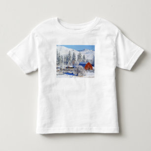 USA, Washington, Methow Valley, Scheunen in Kleinkind T-shirt