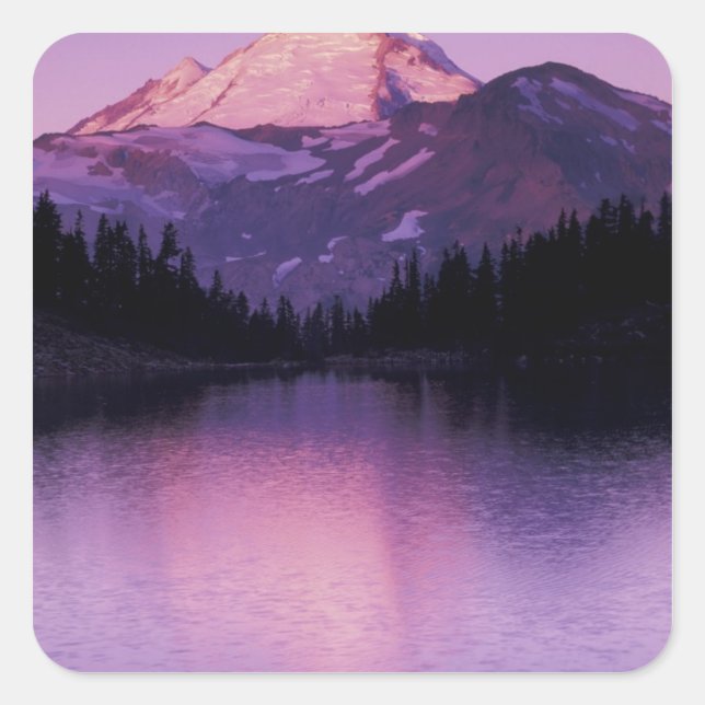 USA, Washington, Mount Baker Quadratischer Aufkleber (Vorderseite)