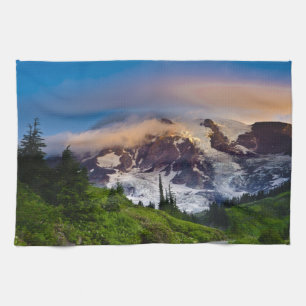 USA, Washington, Mt. Rainier. Morgensonne Geschirrtuch