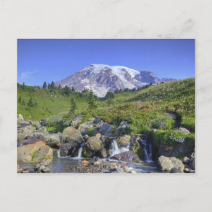 USA, Washington, Mt. Rainier NP, Mt. Rainier und 2 Postkarte
