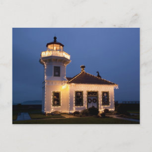 USA, Washington, Mukilteo. Leuchtturm Mukilteo Postkarte