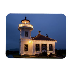 USA, Washington, Mukilteo. Mukilteo Leuchtturm Magnet
