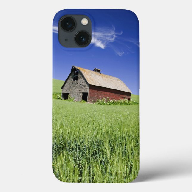 USA, Washington, Old Red Barn in the Spring Case-Mate iPhone Hülle (Rückseite)