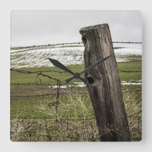 USA, Washington, Palouse-Region Quadratische Wanduhr