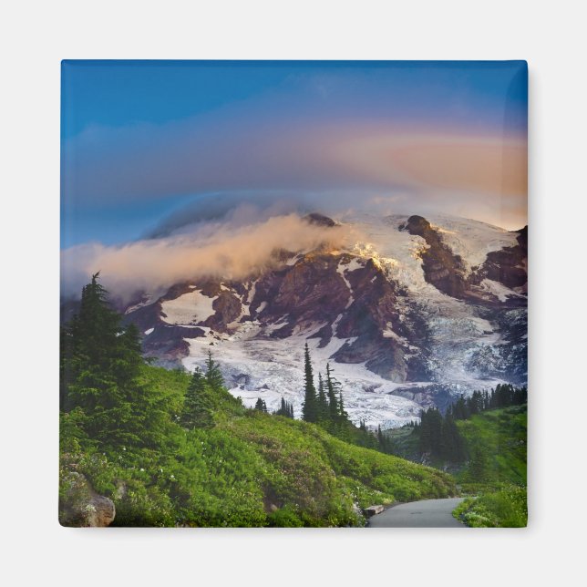 USA, Washington, Rainier. Morgensonne Magnet (Vorne)