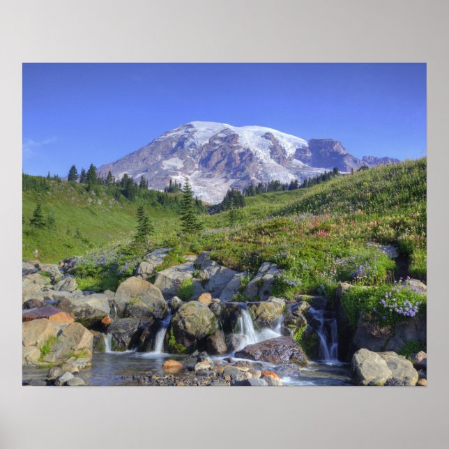 USA, Washington, Rainier NP, Rainier und 2 Poster (Vorne)
