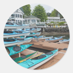 USA, Washington, San Juan Runder Aufkleber