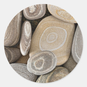 USA, Washington, Seabeck. Naher Ausbau von Strand  Runder Aufkleber