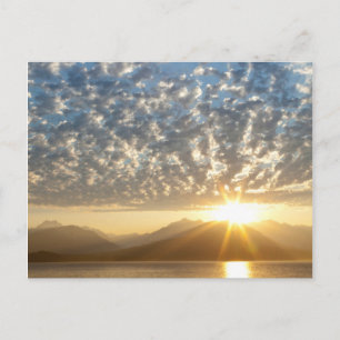 USA, Washington, Seabeck. Sonnenuntergang Postkarte
