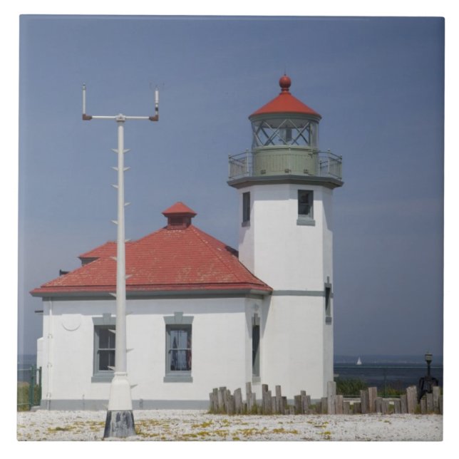 USA, Washington, Seattle, Alki Point Leuchtturm, 2 Fliese (Vorderseite)
